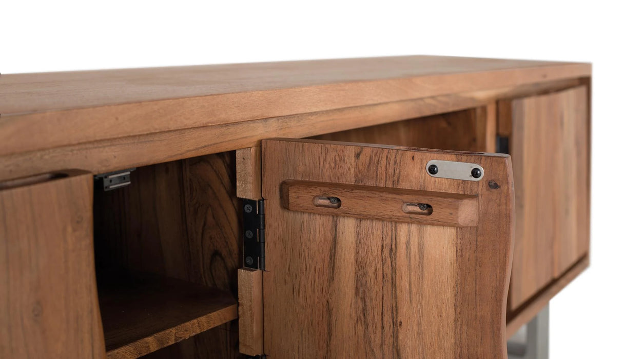 Giner and Colomer - Acacia Wood TV Cabinet With 4 Doors & 1 Drawer