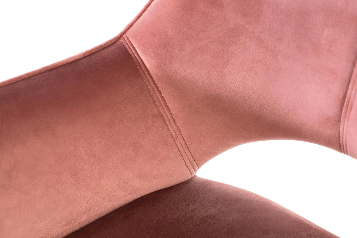 Giner and Colomer Set Of 2 Velvet Upholstered Chairs With Metal Legs