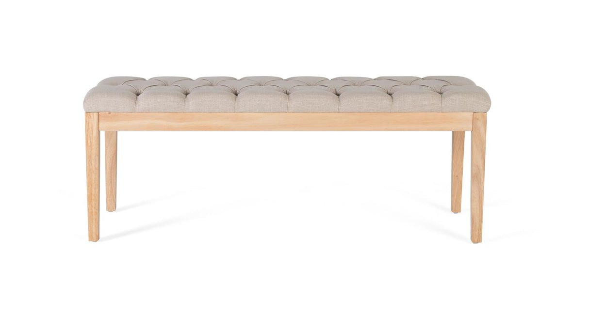 Giner and Colomer - Pine Wood Stool With Beige Upholstery