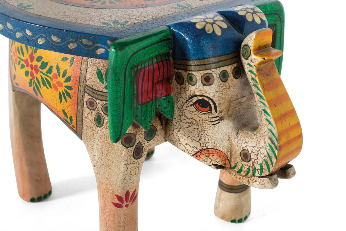 Giner and Colomer - Hand-Painted Mango Wood Stool