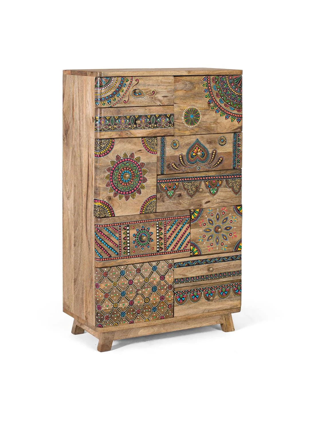 Giner and Colomer - Hand-Painted Mango Wood Chest Of Drawers With 11 Drawers