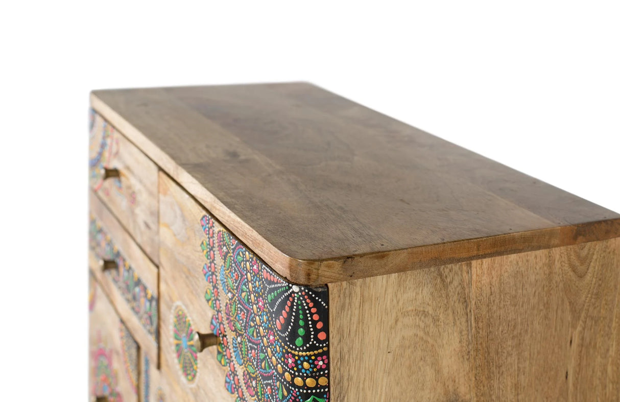 Giner and Colomer - Hand-Painted Mango Wood Chest Of Drawers With 11 Drawers