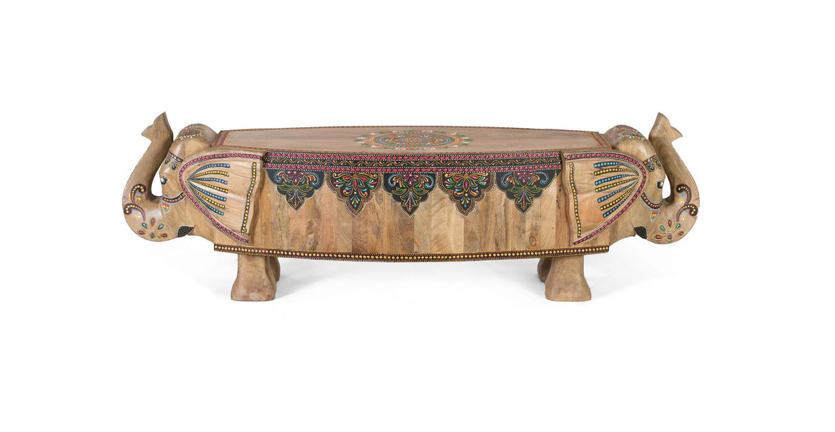 Giner and Colomer - Hand-Painted Mango Wood Bench
