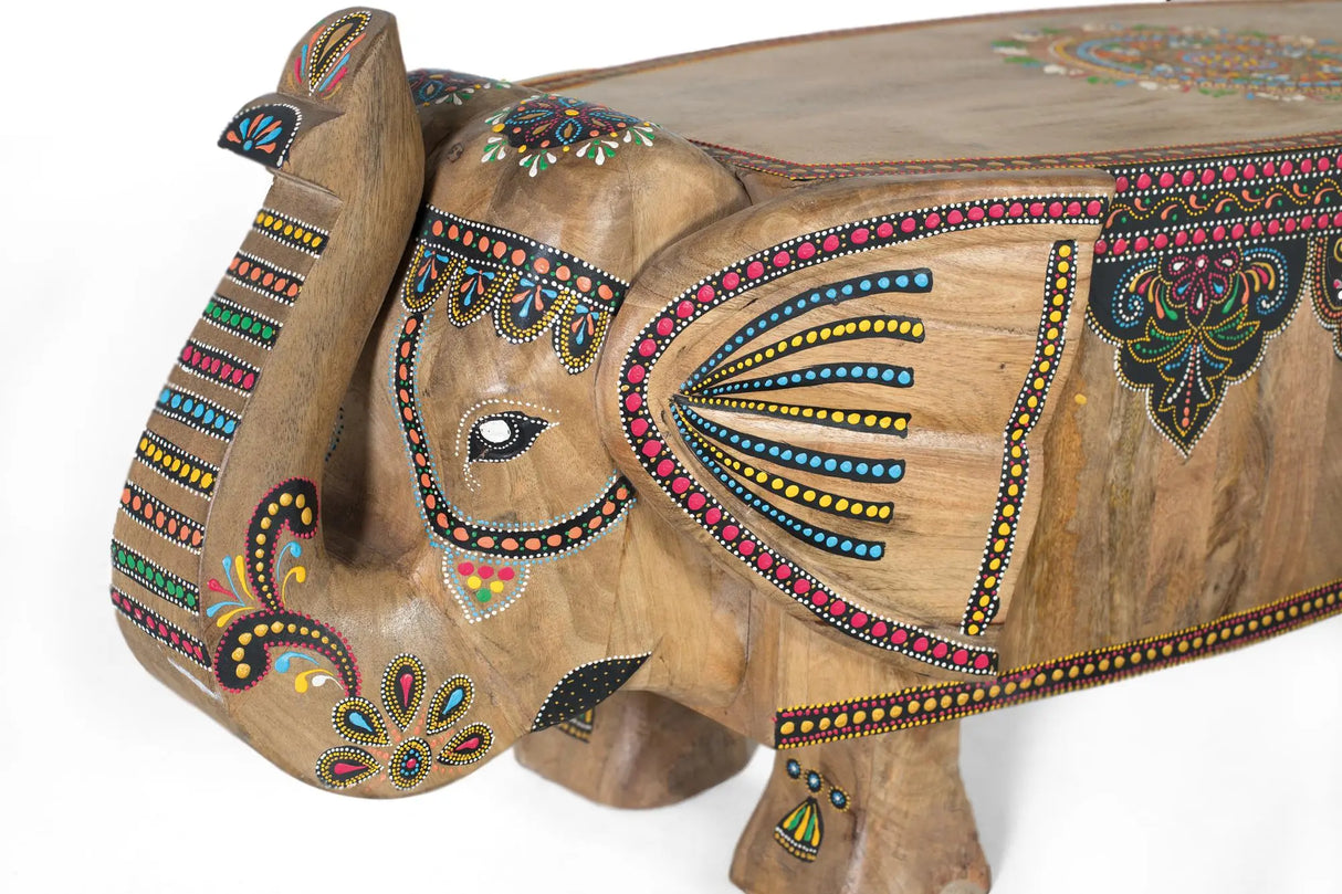 Giner and Colomer - Hand-Painted Mango Wood Bench