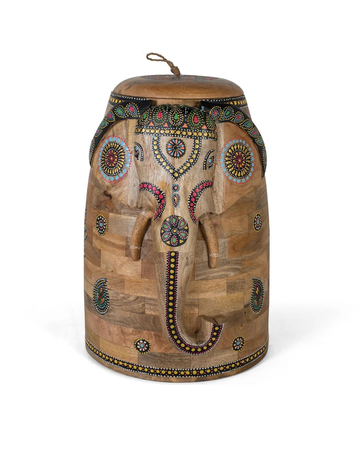 Giner and Colomer - Hand-Painted Mango Wood Decorative Elephant Figure