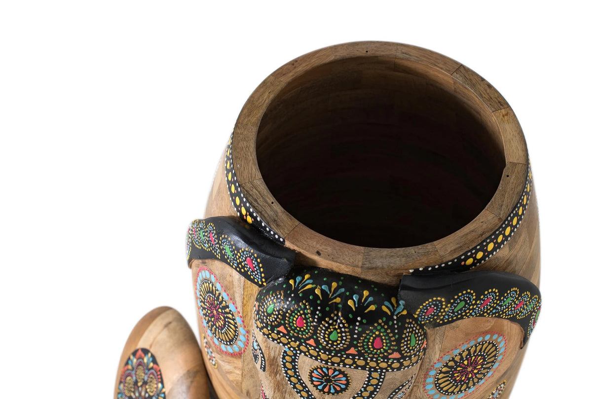 Giner and Colomer - Hand-Painted Mango Wood Decorative Elephant Figure