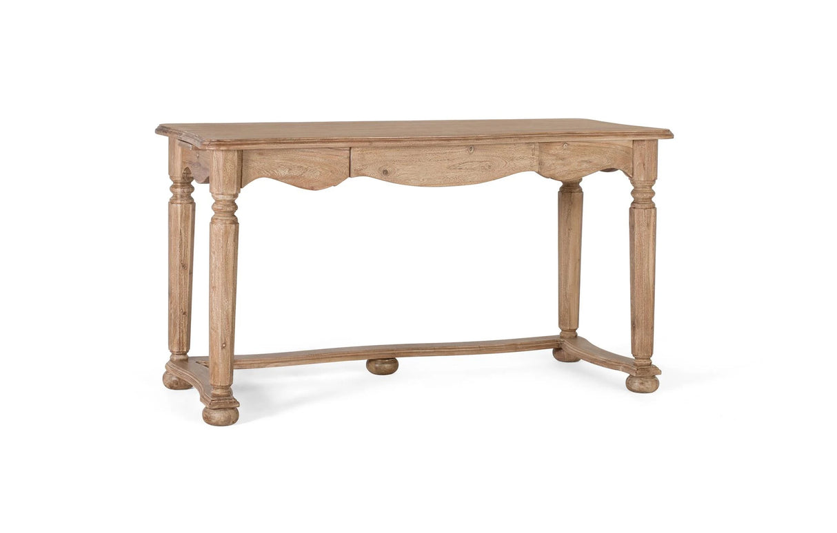 Giner and Colomer - 1-Drawer Acacia Wood Desk In Natural Finish