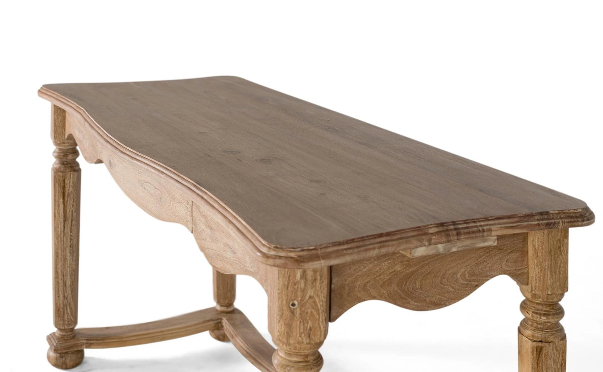 Giner and Colomer - 1-Drawer Acacia Wood Desk In Natural Finish