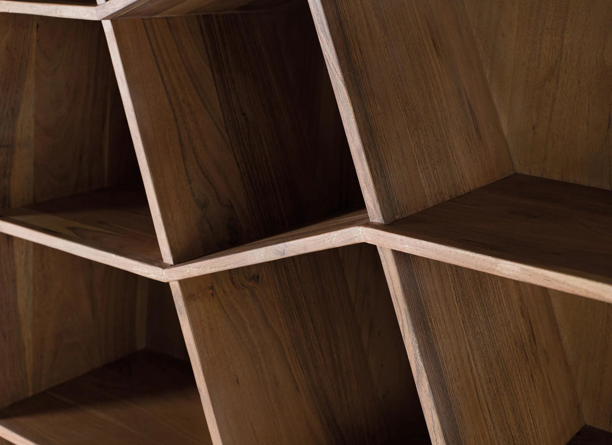 Giner and Colomer - Acacia Wood Bookcase In Natural & Black