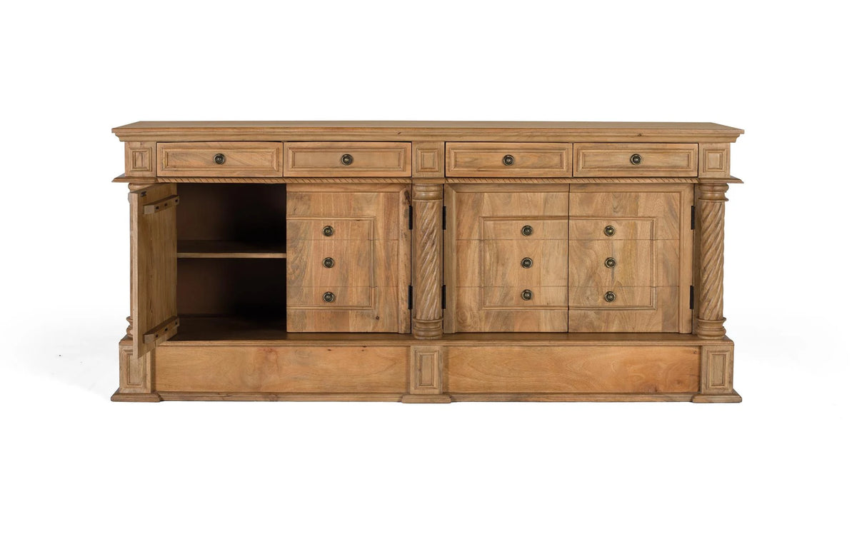 Giner and Colomer - 4-Drawer, 4-Door Reclaimed Mango Wood Sideboard