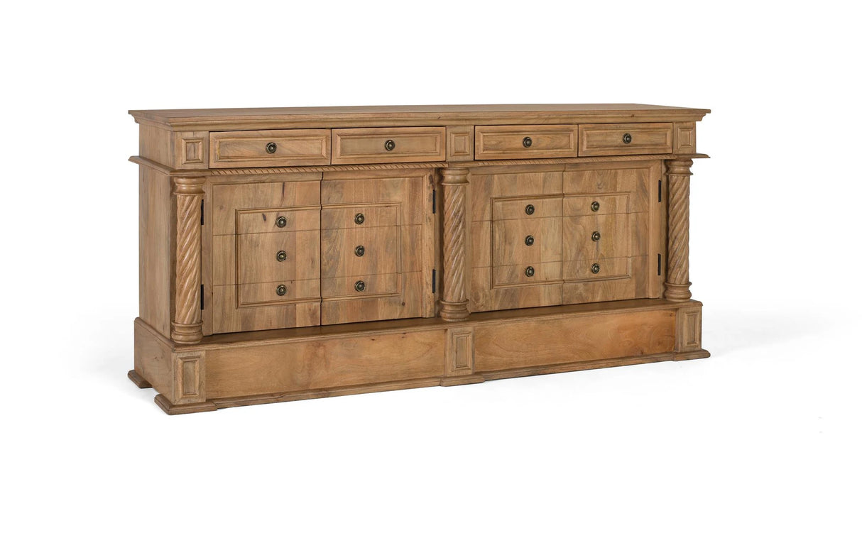 Giner and Colomer - 4-Drawer, 4-Door Reclaimed Mango Wood Sideboard