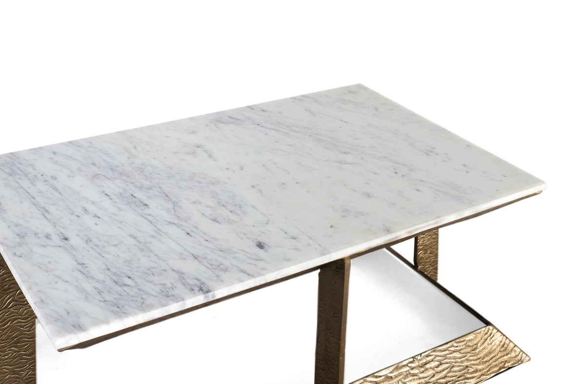 Giner and Colomer - Aluminum & Marble Coffee Table