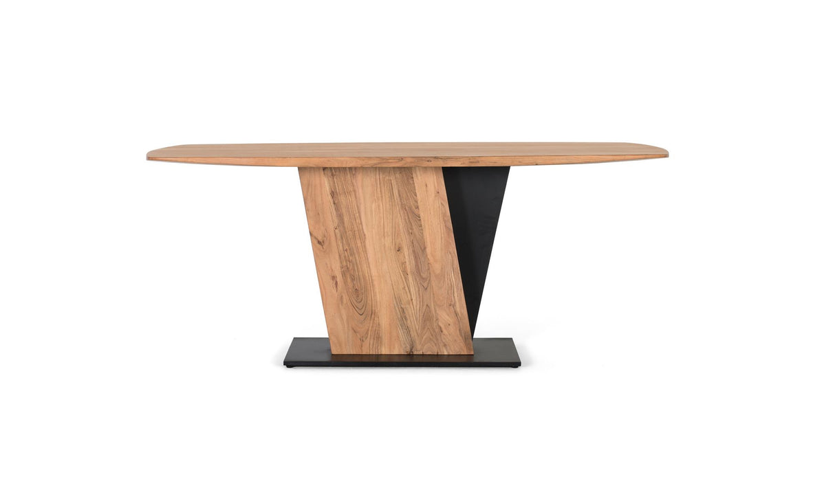 Giner and Colomer - Acacia Wood & Metal Dining Table With Adjustable Pads