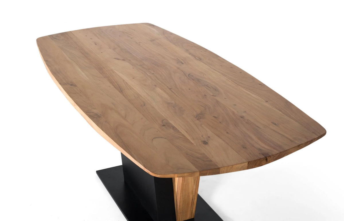 Giner and Colomer - Acacia Wood & Metal Dining Table With Adjustable Pads