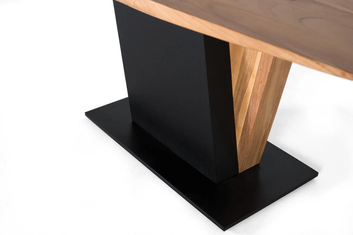 Giner and Colomer - Acacia Wood & Metal Dining Table With Adjustable Pads