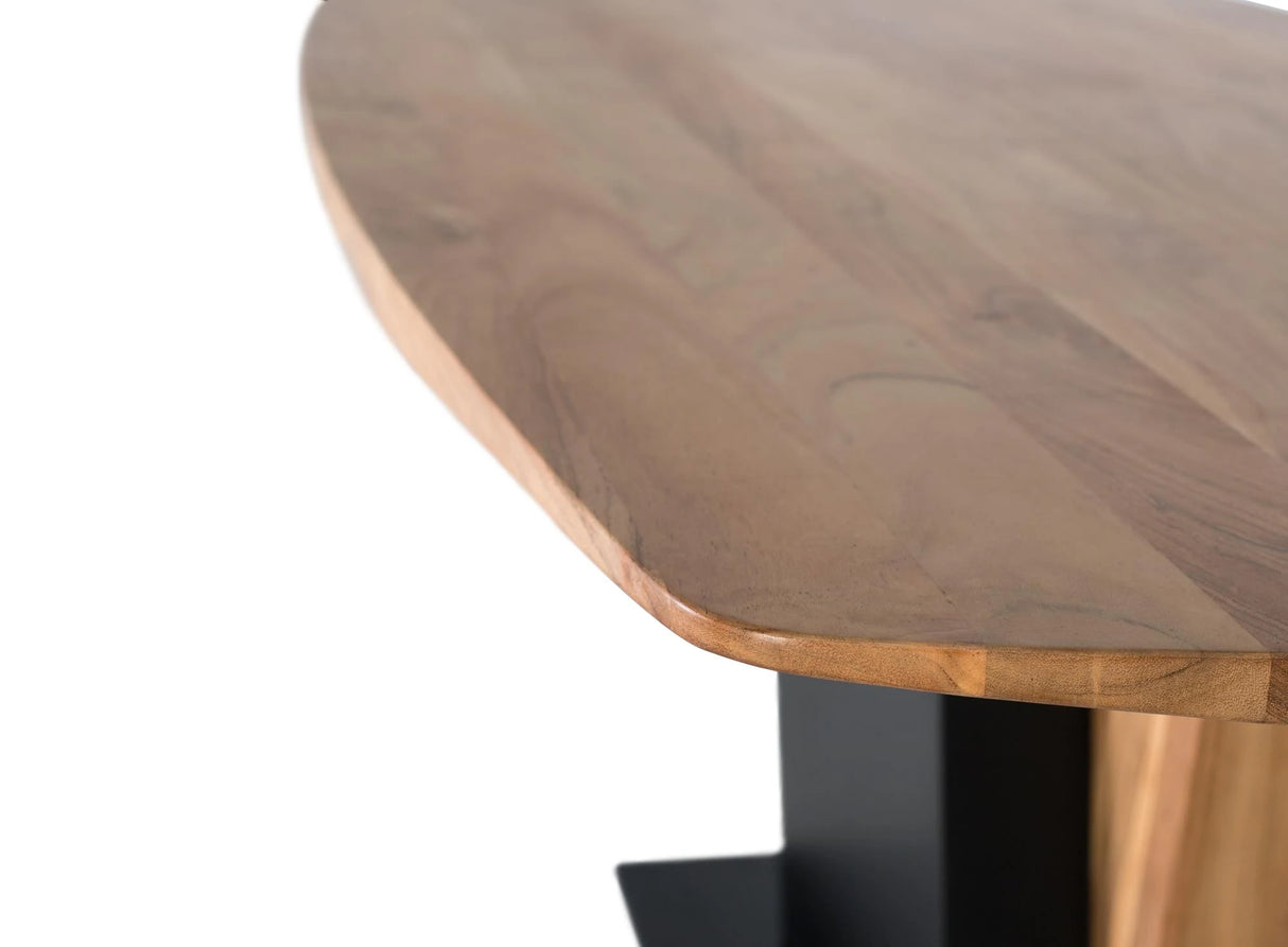 Giner and Colomer - Acacia Wood & Metal Dining Table With Adjustable Pads