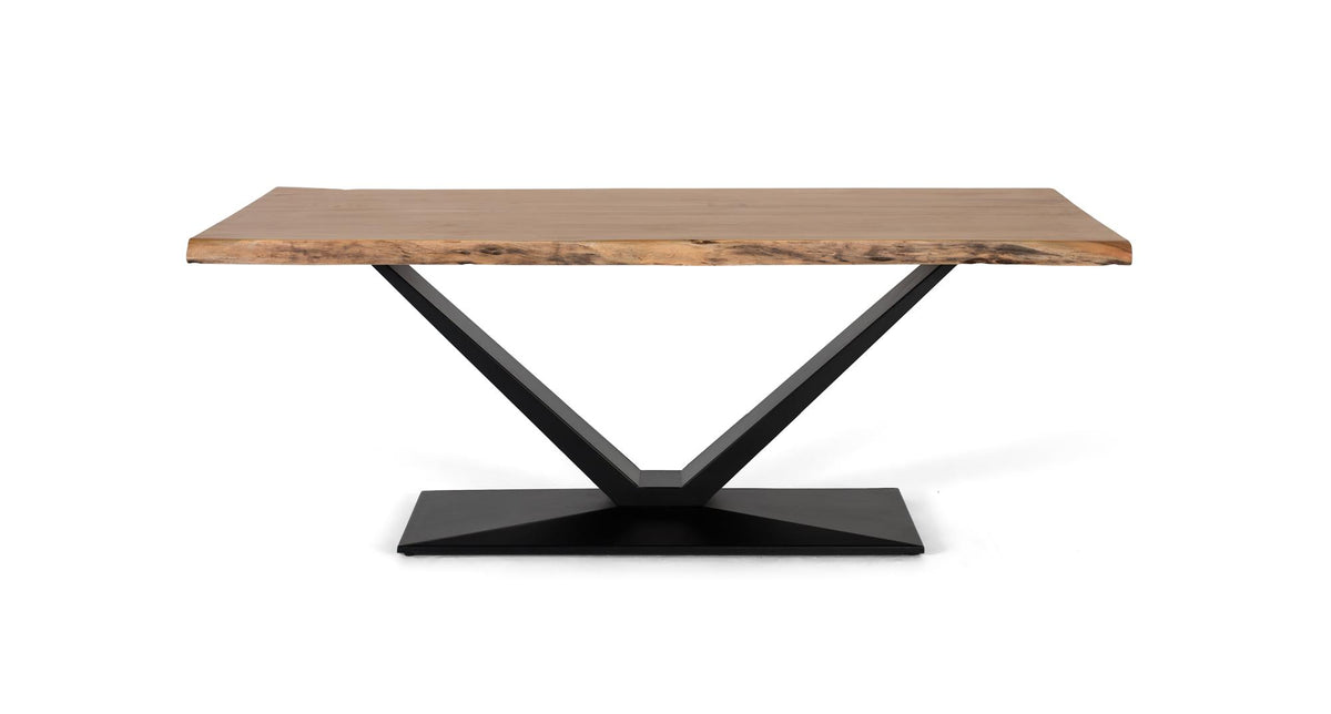 Giner and Colomer - Rectangular Acacia Wood & Metal Dining Table (5 cm Top)