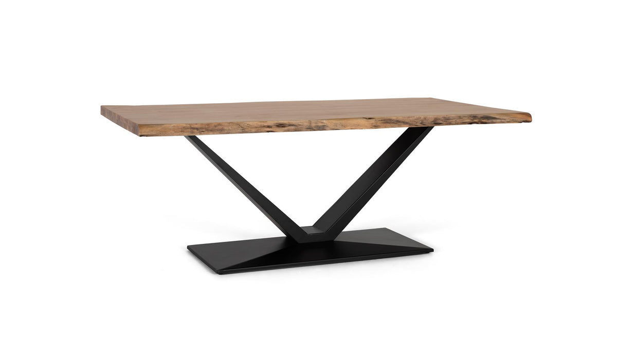 Giner and Colomer - Rectangular Acacia Wood & Metal Dining Table (5 cm Top)