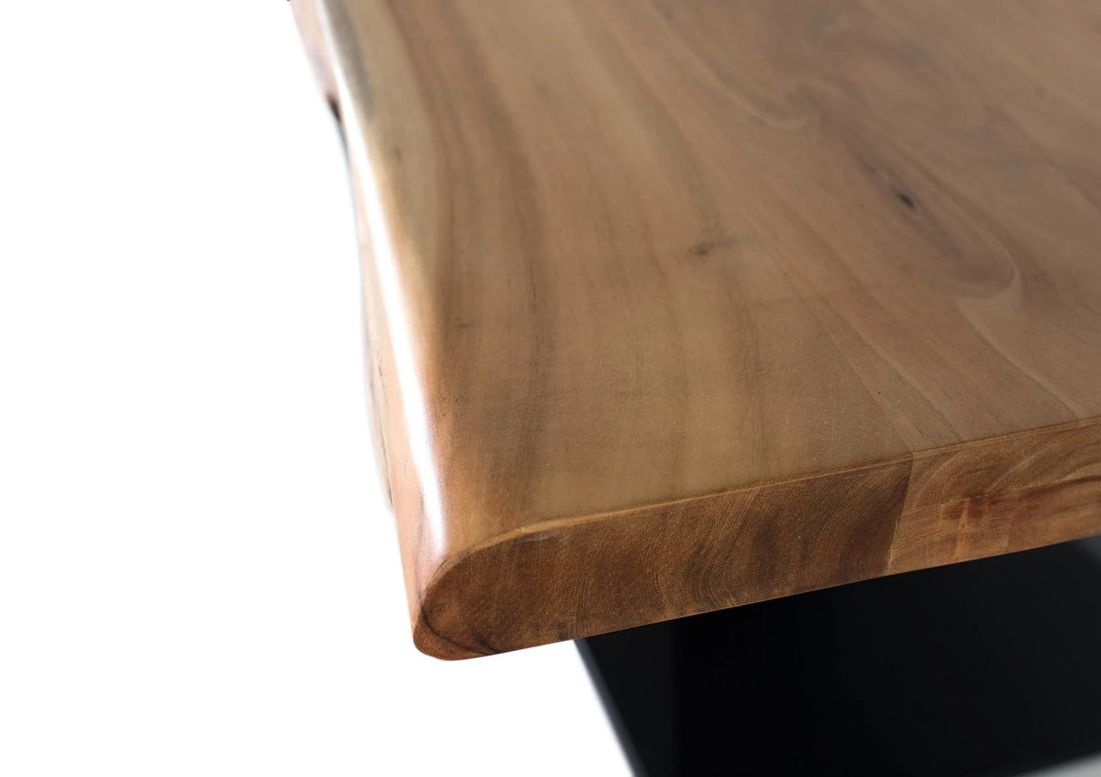 Giner and Colomer - Rectangular Acacia Wood & Metal Dining Table (5 cm Top)