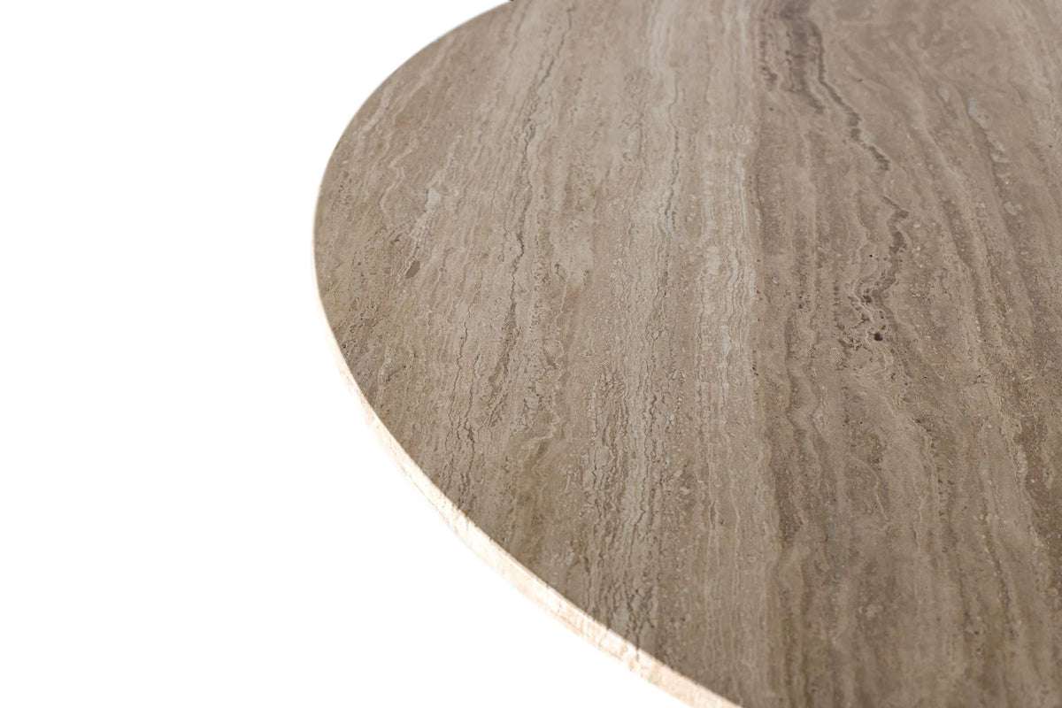 Giner and Colomer - Dining Table With Travertine Marble Top & Metal Base