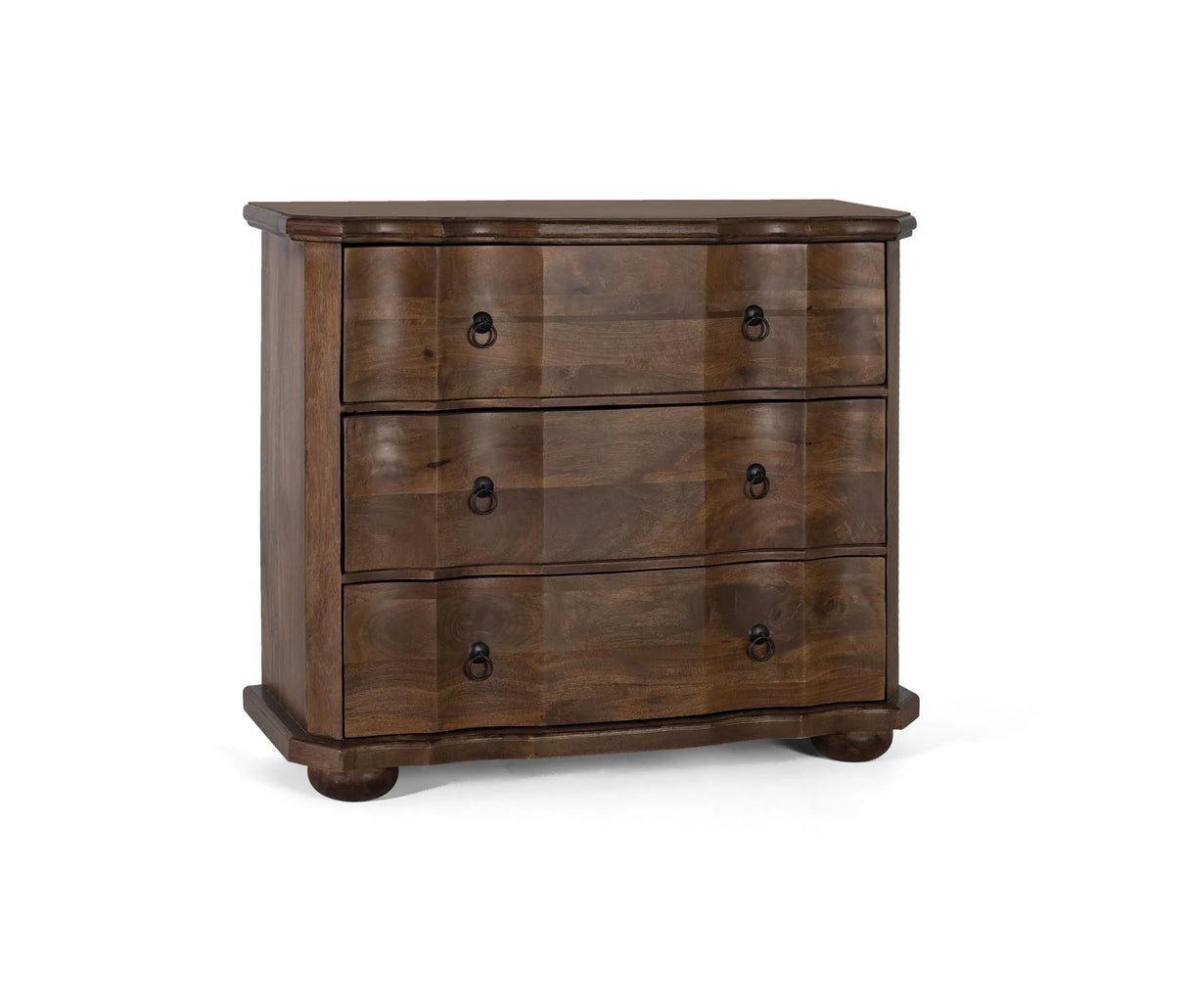 Giner and Colomer - 3-Drawer Mango Wood Chest In Walnut Finish