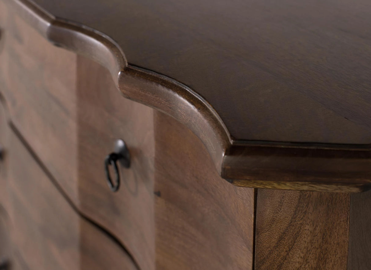 Giner and Colomer - 3-Drawer Mango Wood Chest In Walnut Finish