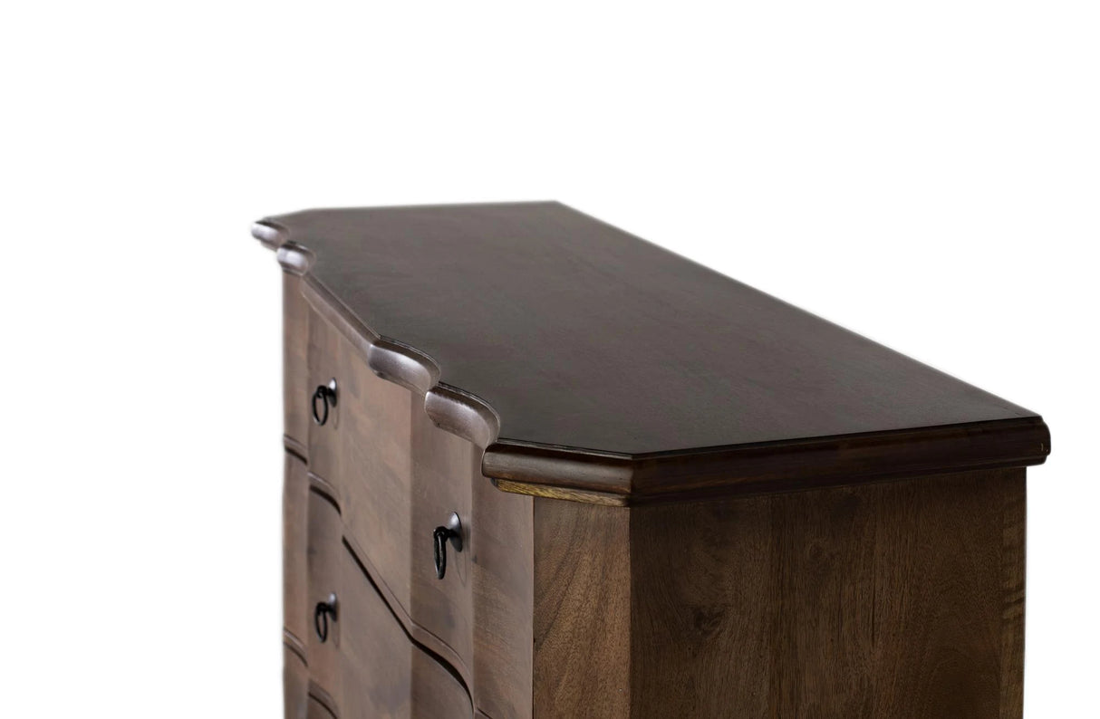 Giner and Colomer - 3-Drawer Mango Wood Chest In Walnut Finish