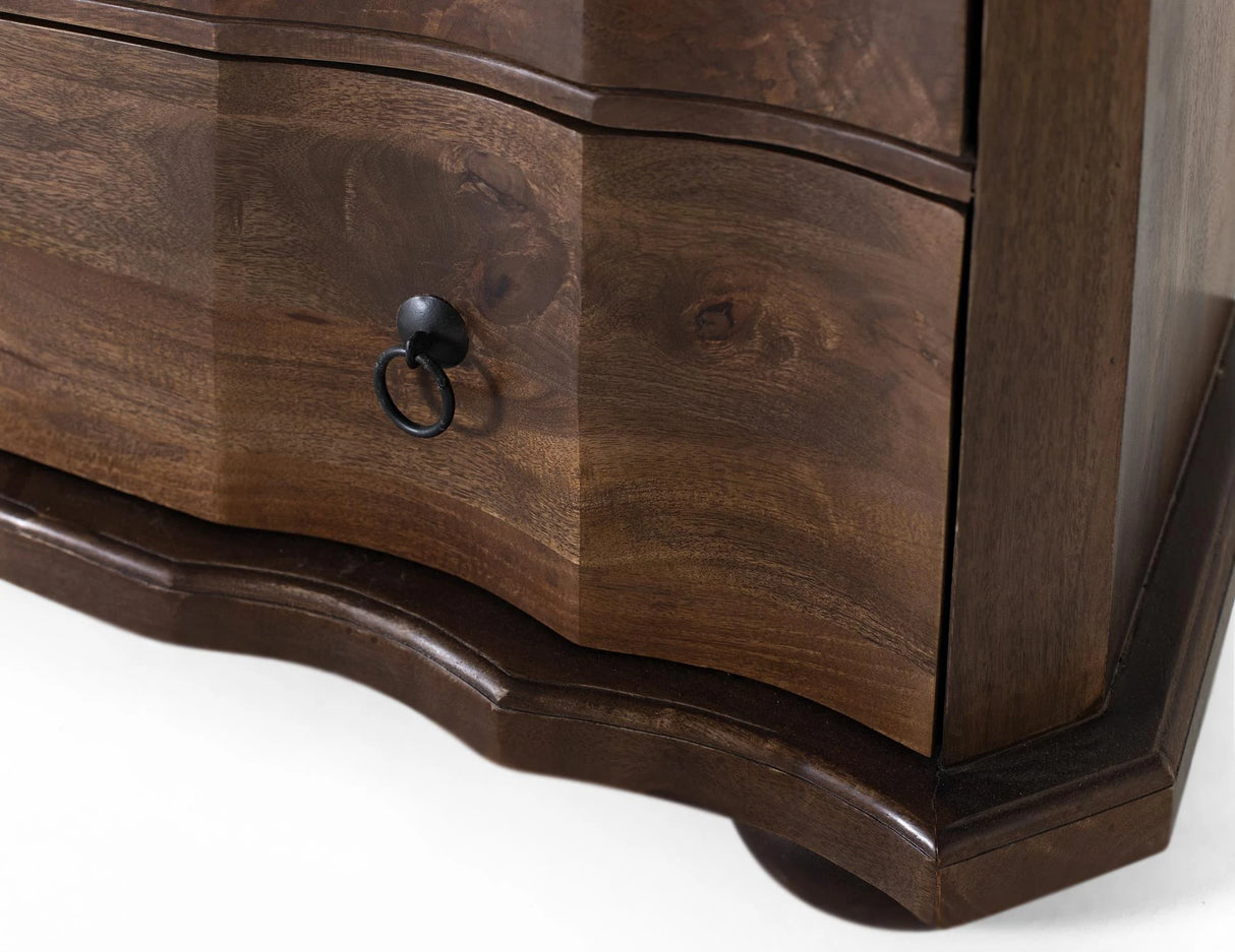 Giner and Colomer - 3-Drawer Mango Wood Chest In Walnut Finish