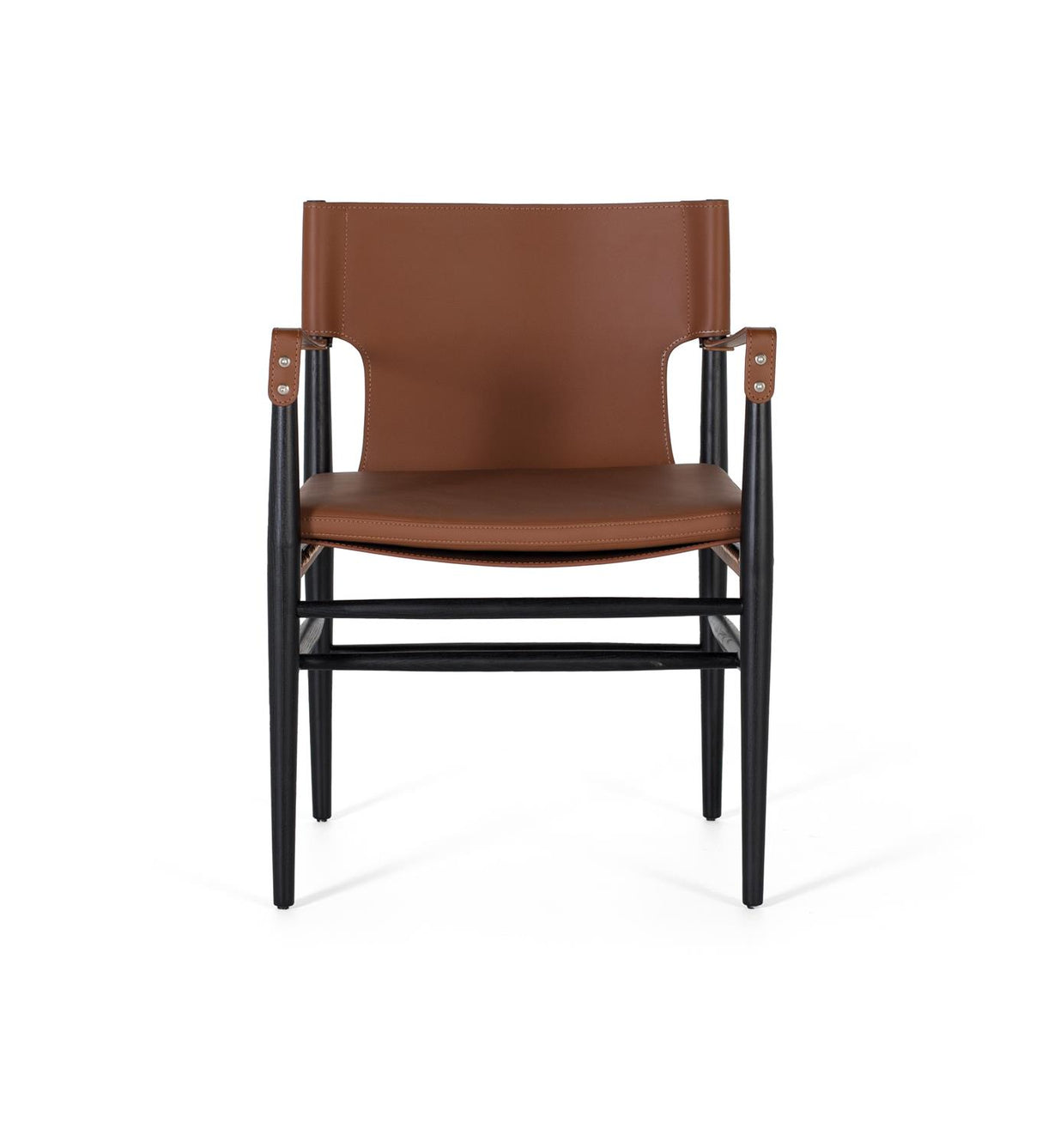 Giner and Colomer - Synthetic Leather & Ash Wood Armchair In Brown