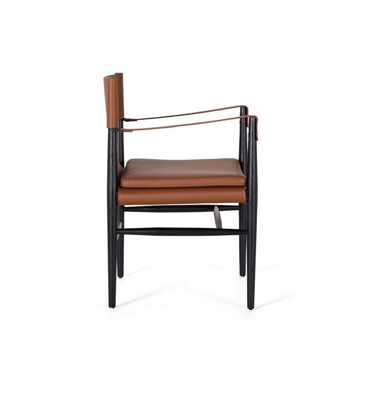 Giner and Colomer - Synthetic Leather & Ash Wood Armchair In Brown
