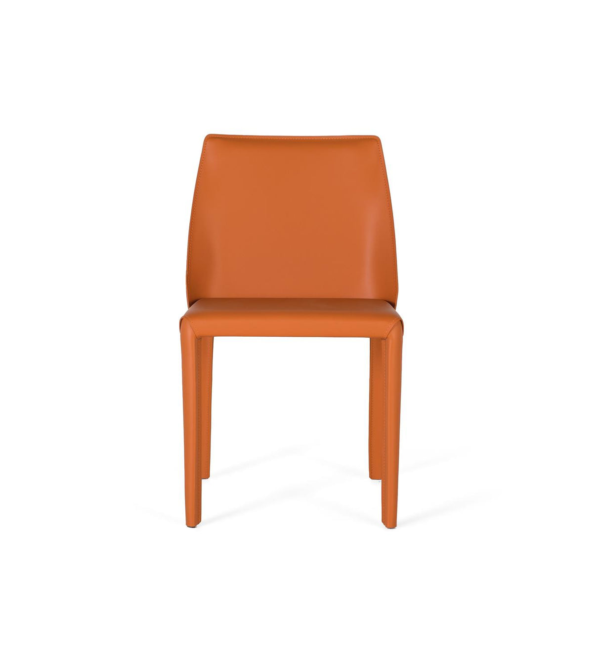 Giner and Colomer - Set Of 2 Orange Synthetic Leather Chairs