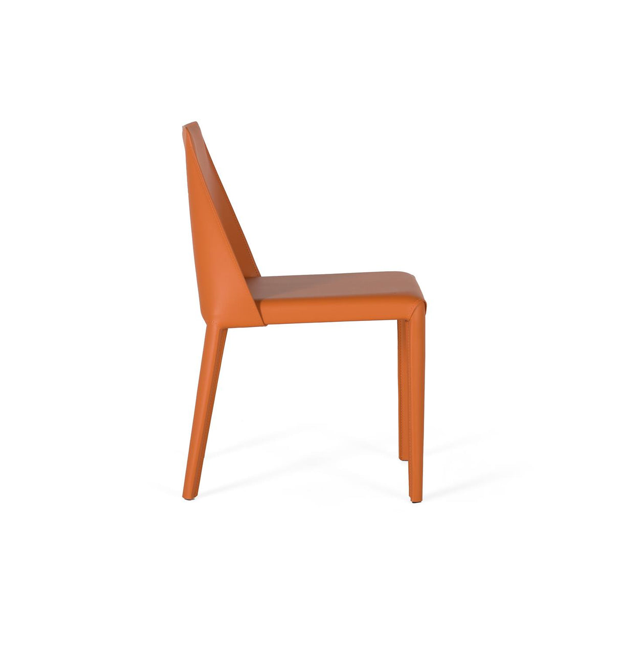 Giner and Colomer - Set Of 2 Orange Synthetic Leather Chairs