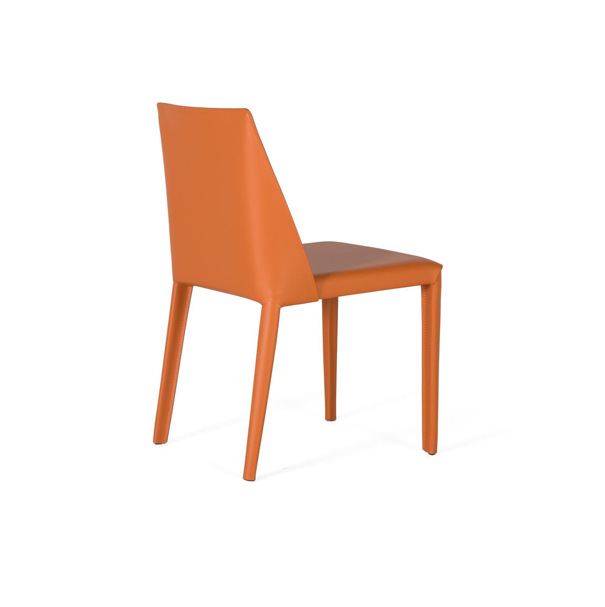 Giner and Colomer - Set Of 2 Orange Synthetic Leather Chairs