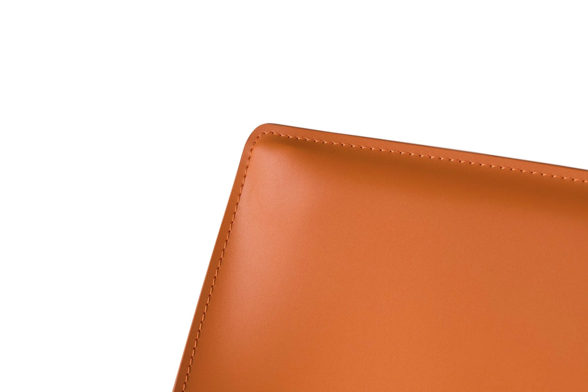 Giner and Colomer - Set Of 2 Orange Synthetic Leather Chairs