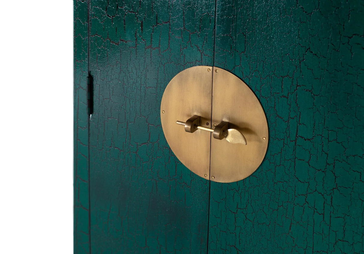 Giner and Colomer 2-Door Wardrobe In Mango Wood With Hand-Carved Details