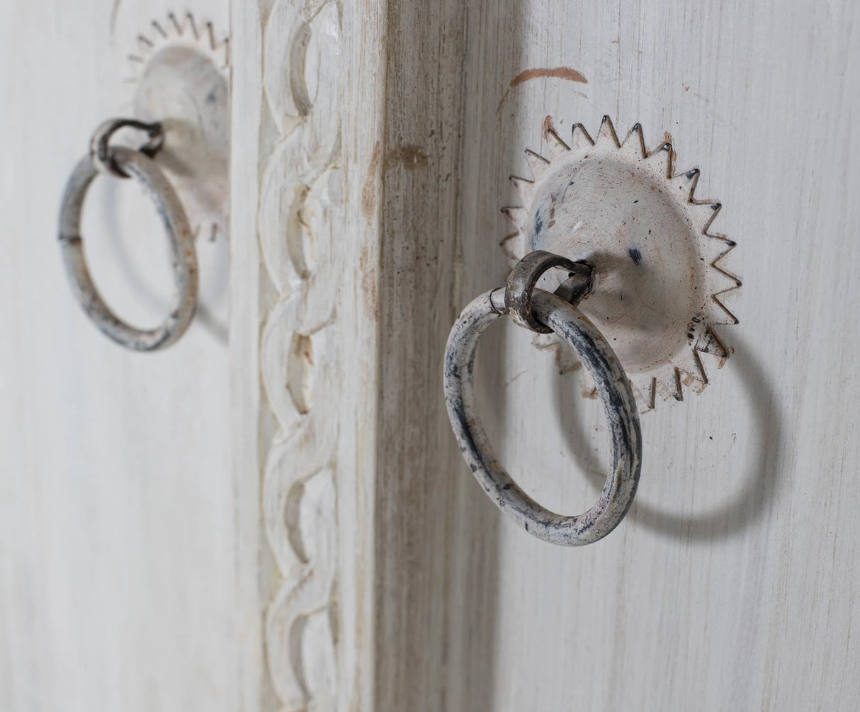 Giner and Colomer - 2-Door Mango Wood Wardrobe In Natural Finish