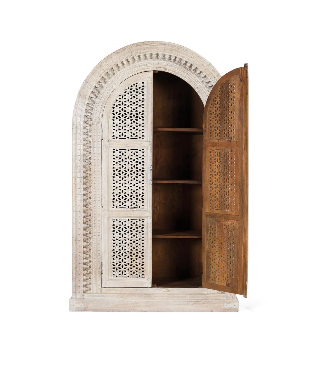 Giner and Colomer - 2-Door Whitewashed Mango Wood Wardrobe