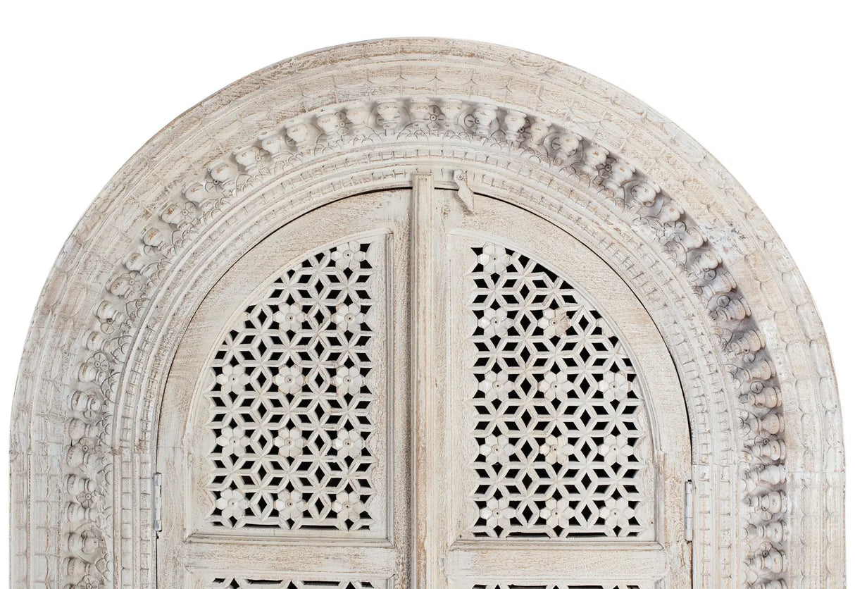 Giner and Colomer - 2-Door Whitewashed Mango Wood Wardrobe