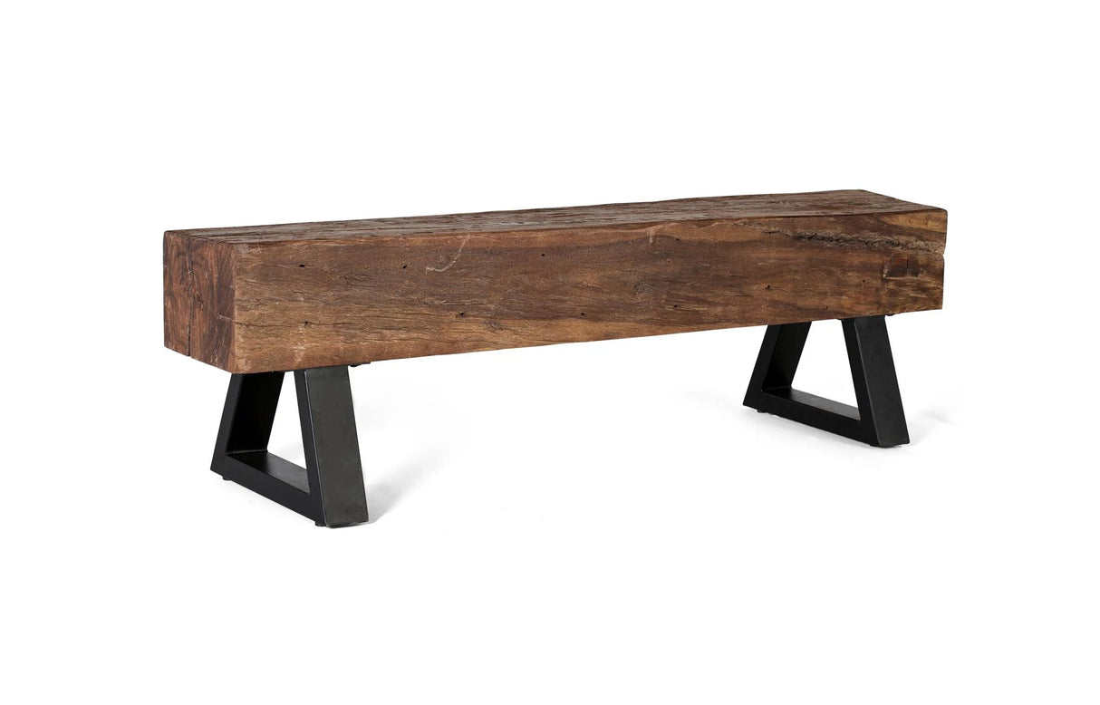 Giner and Colomer - Reclaimed Wood & Metal Bench