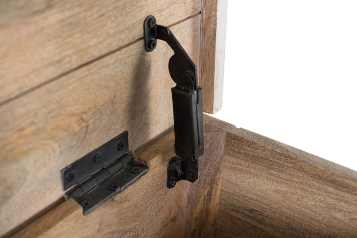 Giner and Colomer - Mango Wood Chest With Top Opening & Spacious Interior