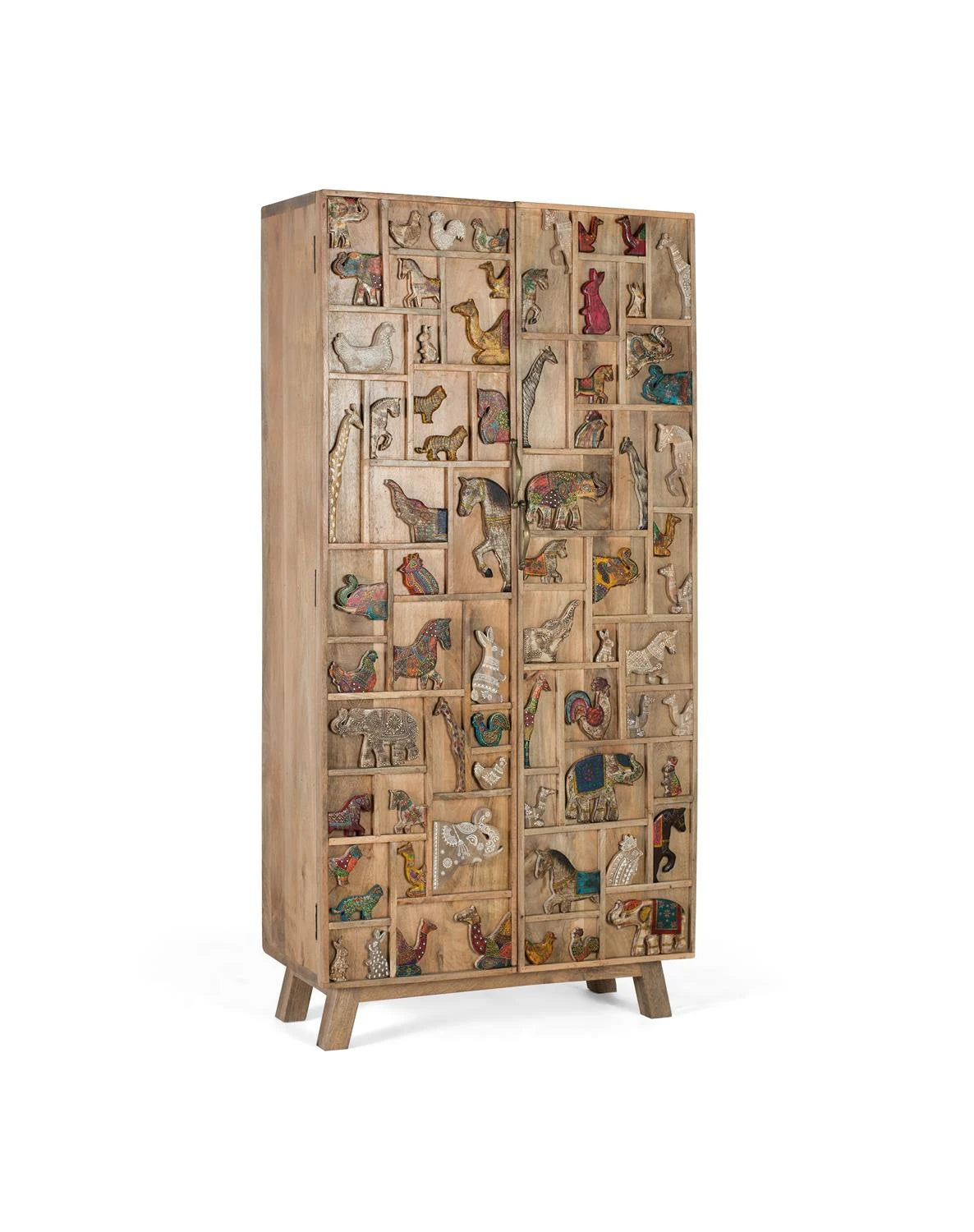 Giner and Colomer - Hand-Painted Mango Wood Cabinet