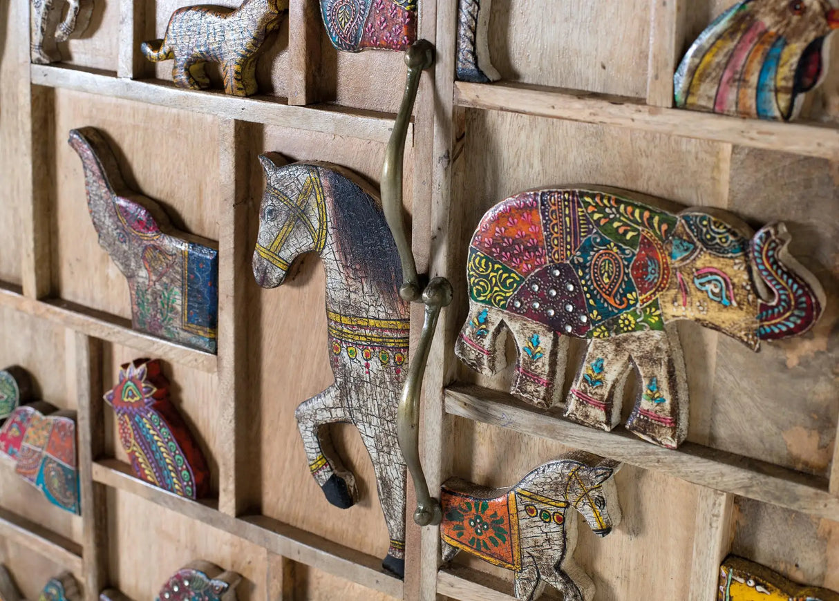 Giner and Colomer - Hand-Painted Mango Wood Cabinet