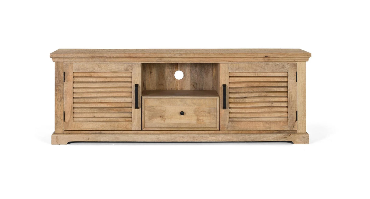 Giner and Colomer - Solid Mango Wood TV Cabinet (2 Doors, 1 Drawer)