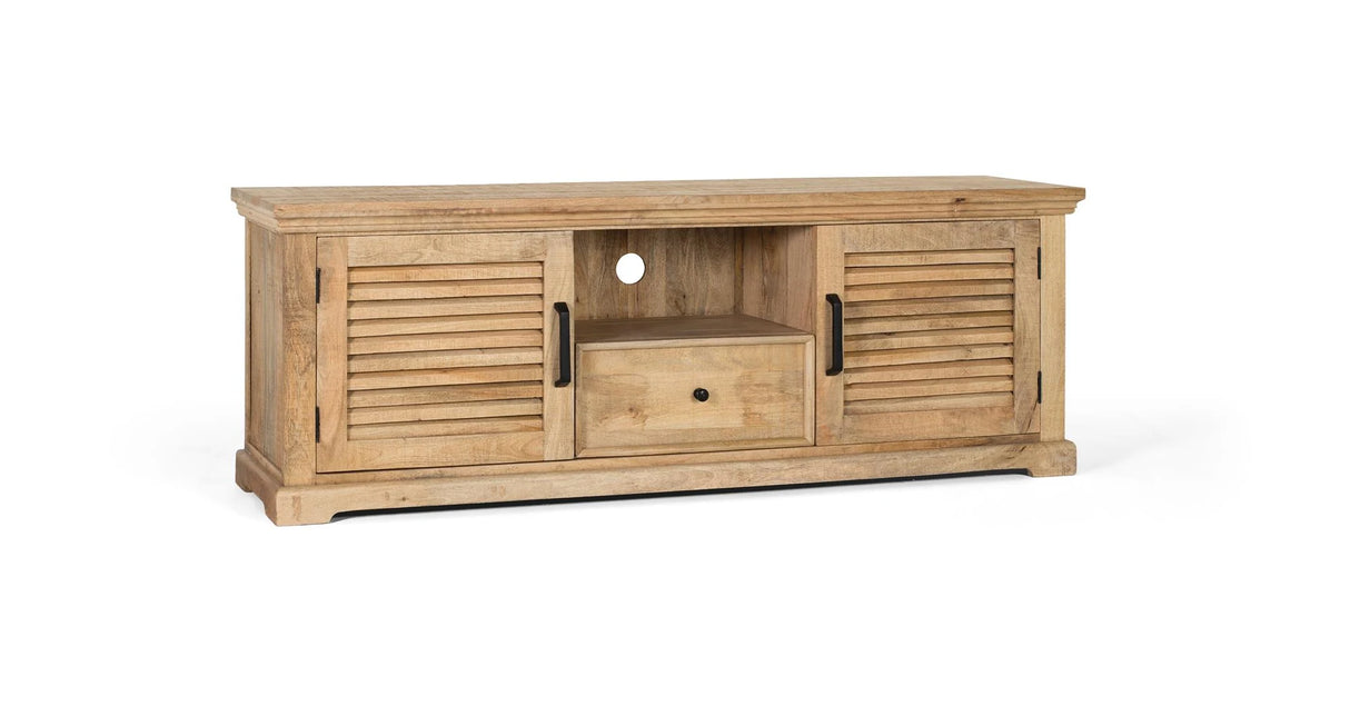 Giner and Colomer - Solid Mango Wood TV Cabinet (2 Doors, 1 Drawer)
