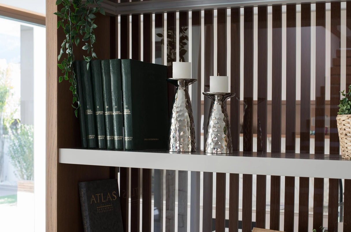 Giner and Colomer - Set Of 2 Aluminum Candle Holders (Minimalist Cone Design)