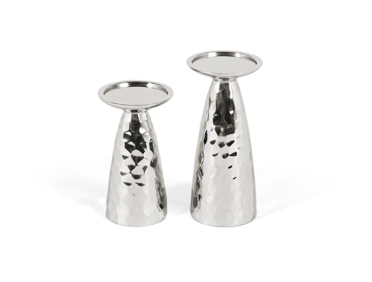 Giner and Colomer - Set Of 2 Aluminum Candle Holders (Minimalist Cone Design)