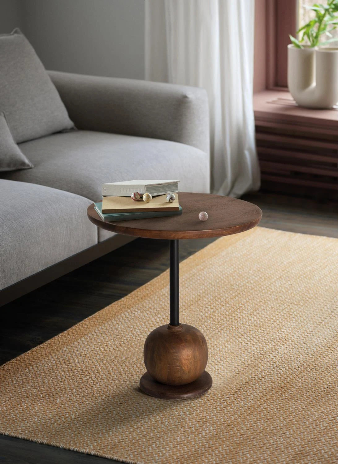 Giner and Colomer - Round Mango Wood Side Table