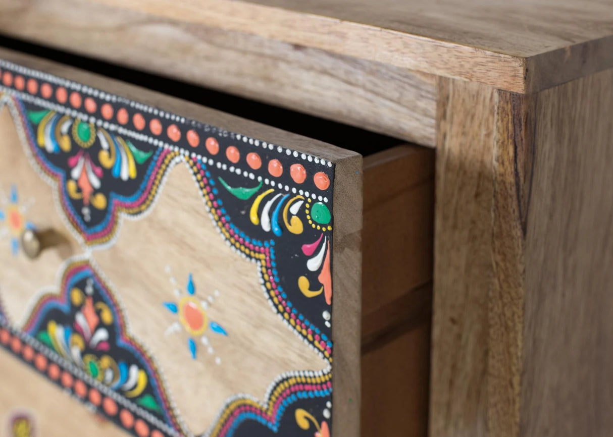 Giner and Colomer - Hand-Painted Mango Wood Chest Of Drawers (Robust Design)