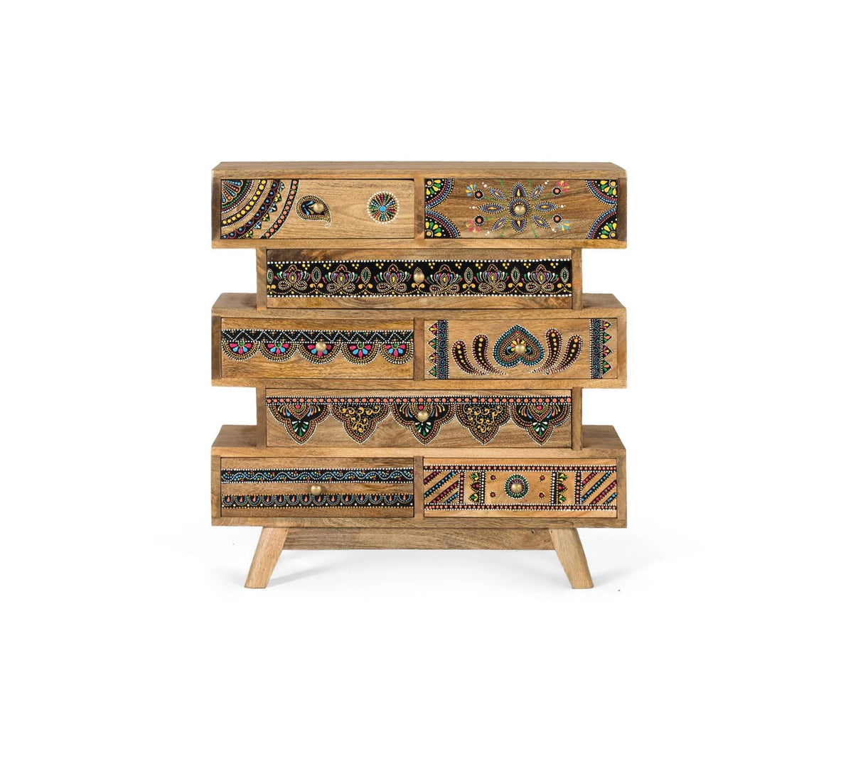 Giner and Colomer - Hand-Painted 8-Drawer Mango Wood Chest Of Drawers