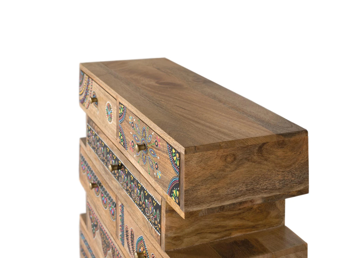 Giner and Colomer - Hand-Painted 8-Drawer Mango Wood Chest Of Drawers